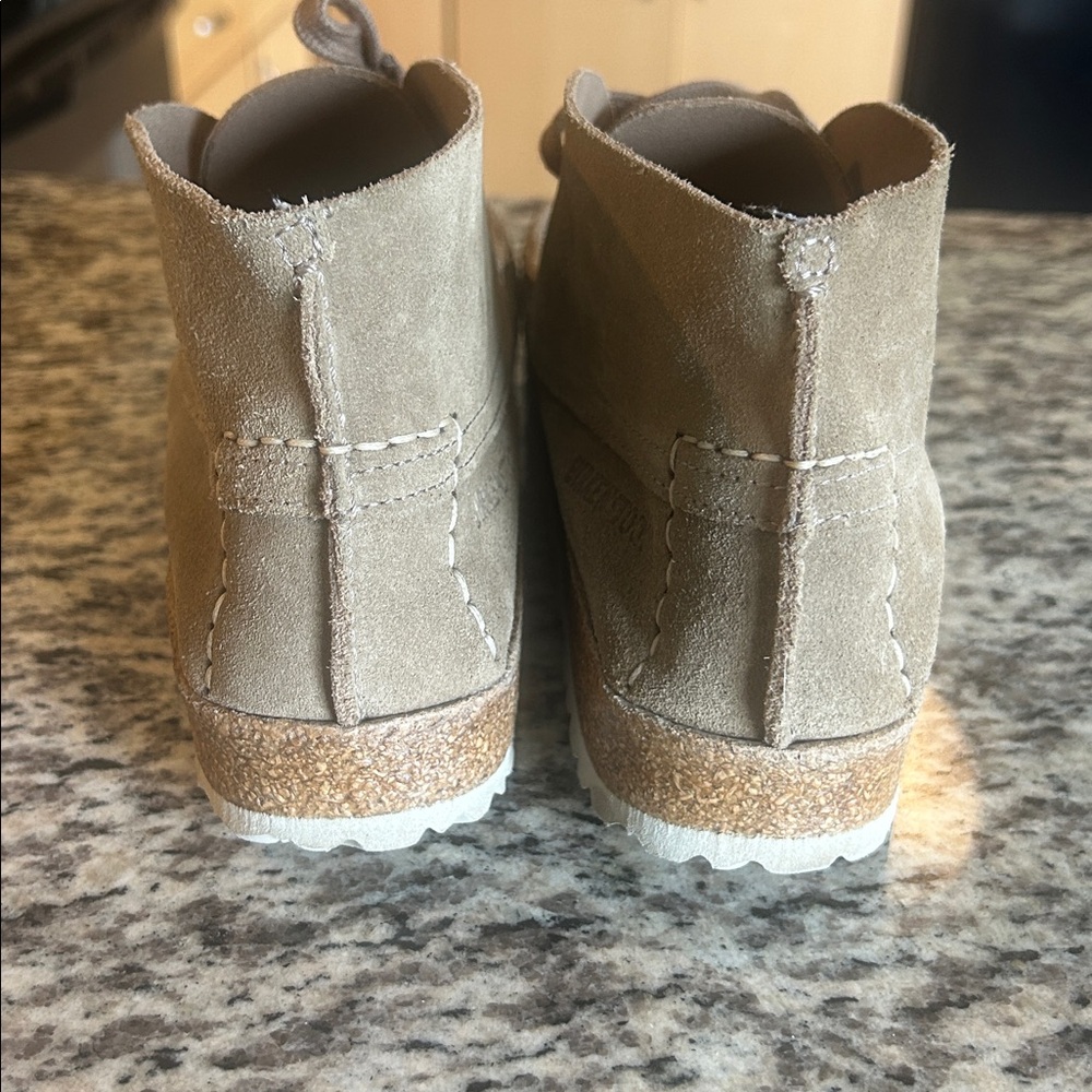 Birkenstock Maidan Suede Leather Taupe Moccasin - Picture 5 of 8